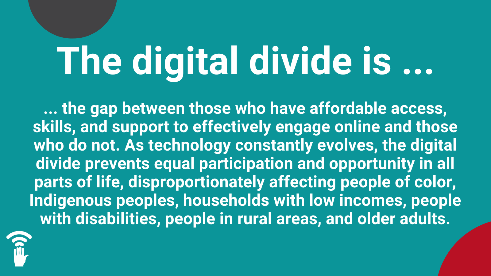 We Have Two New Definitions Broadband Equity Digital Divide 